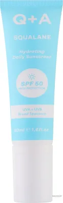 Крем для лица Q+A Squalane солнцезащитный увлажняющий с SPF 50 50 мл