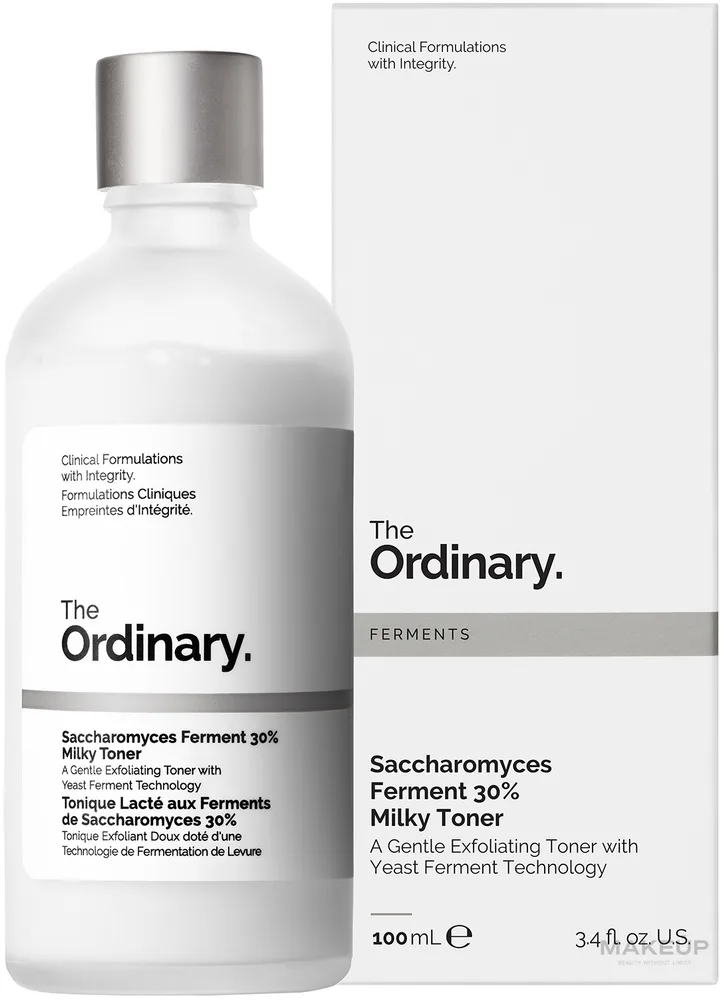 Отшелушивающий молочный тоник The Ordinary с 30% ферментом дрожжей и скваланом 100 мл
