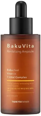 Ампула-сыворотка для лица Thank You Farmer BakuVita с бакучиолом и витаминами C и E 50 мл