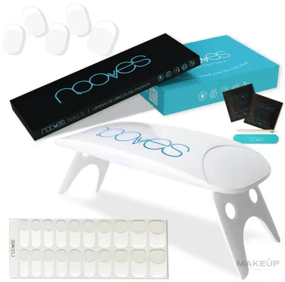 Набор для маникюра Nooves Premium French Grace гель-стикеры для ногтей и UV/LED лампа 8 Вт