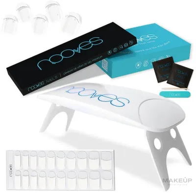 Набор для маникюра Nooves Premium French Gradient гель-стикеры для ногтей и UV/LED лампа 8 Вт