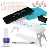 Набор Nooves Starter Kit UV/LED лампа 8 Вт гелевые наклейки для ногтей бледно-розовый и розовый и аксессуары — фото 1