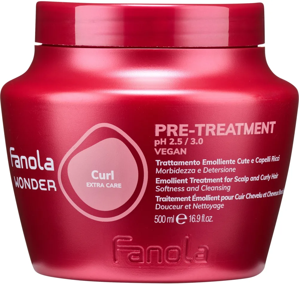 Предшампуневый уход для кожи головы с маслом баланитеса Fanola Wonder Curl Extra Care Pre-Treatment 500 мл