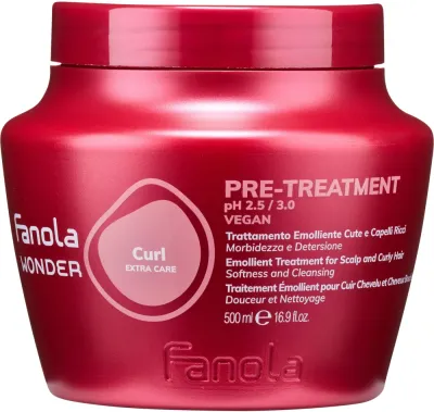 Предшампуневый уход для кожи головы с маслом баланитеса Fanola Wonder Curl Extra Care Pre-Treatment 500 мл
