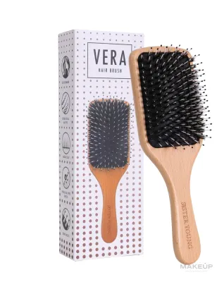Деревянная щётка для волос Sister Young Vera Wood Brush Bv комбинированная щетина