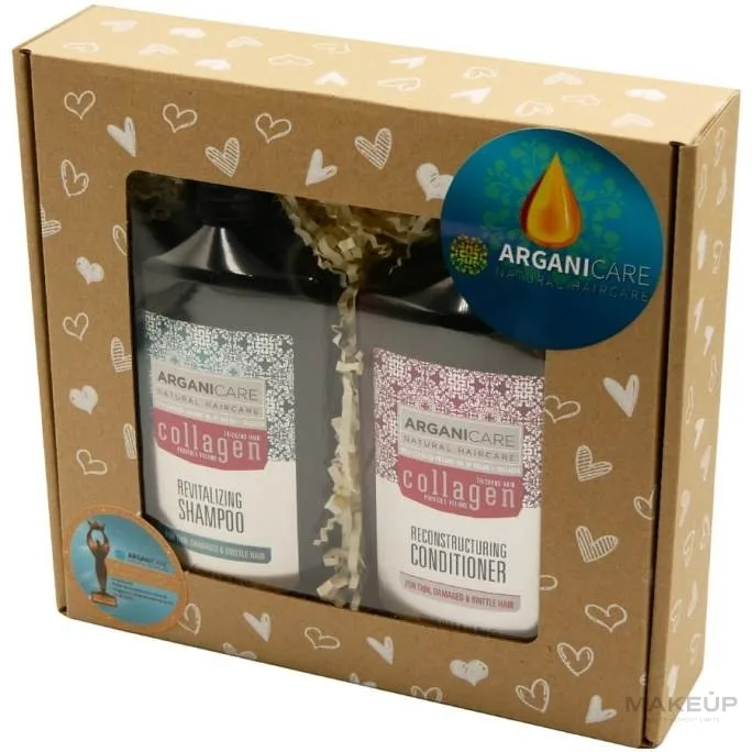 Набор для волос Arganicare Collagen шампунь и кондиционер с коллагеном 2x400 мл