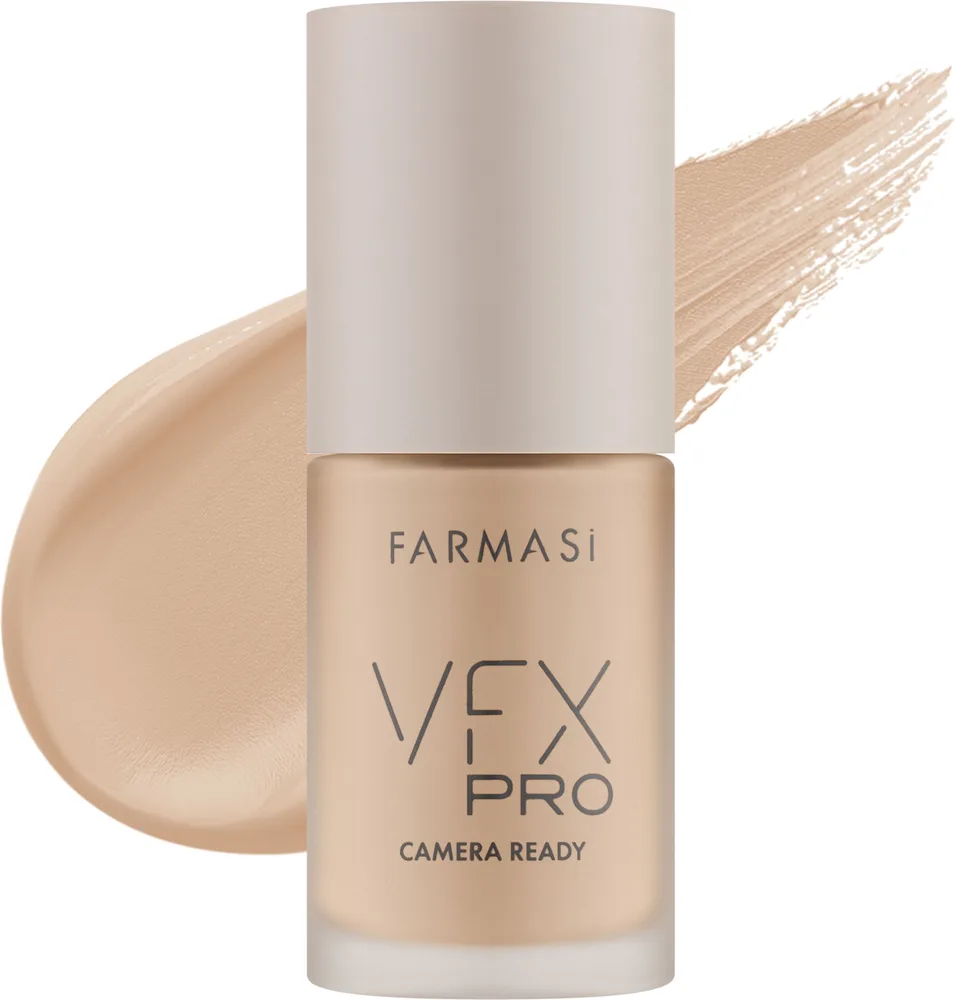 Тональный флюид Farmasi VFX Pro Camera Ready Foundation кроющий стойкий, 30 мл, оттенок 00 - Alabaster