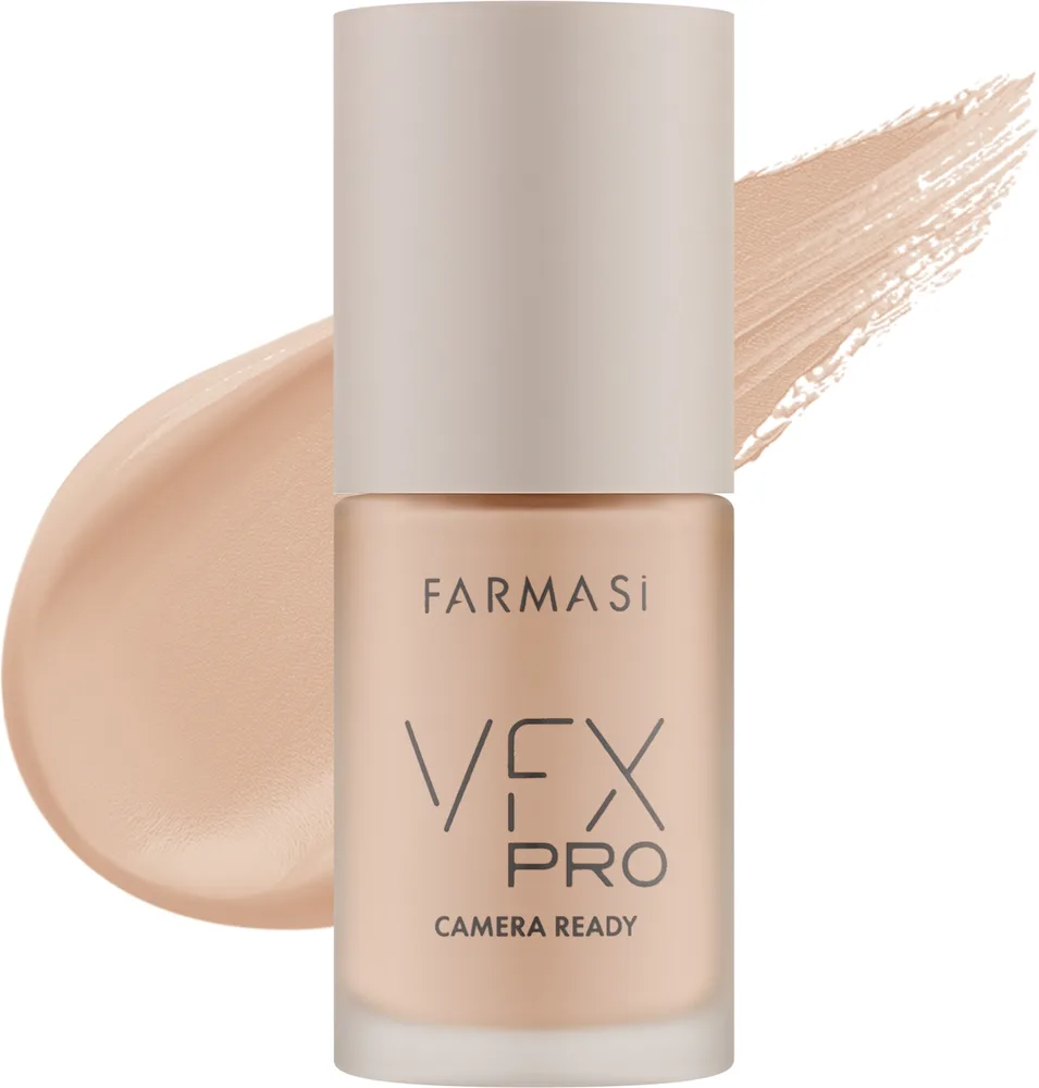 Тональный флюид Farmasi VFX Pro Camera Ready Foundation кроющий стойкий, 30 мл, оттенок 01 - Cool Ivory