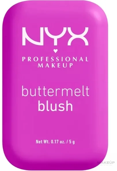 NYX Professional Makeup Kremowy róż do twarzy - Румяна для лица NYX Buttermelt High-Pigment Powder, оттенок 12 - All The Butta