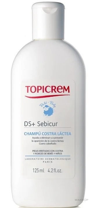 Шампунь Topicrem DS+ детский от себорейных корочек (молочных корочек), для кожи головы младенцев, дерматологически протестирован, 125 мл, Франция