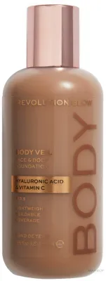 Тональный флюид Makeup Revolution Body Veil Face & Body Foundation для лица и тела сияющий, 120 мл