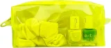 Набор Inuwet Beauty Mania лак для ногтей с ароматом ананаса 5 мл лак с ароматом арбуза 5 мл и косметичка желтая — фото 1