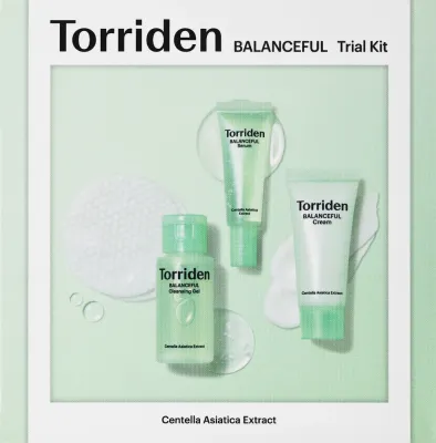 Набор Torriden Balanceful Trial Kit сыворотка 10 мл крем 20 мл гель для умывания 30 мл и 6 тонер-падов