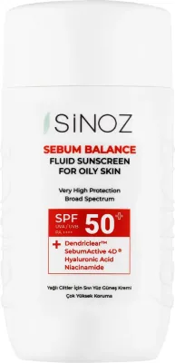 Флюид солнцезащитный Sinoz Sebum Balance SPF50+ PA++++ жирная кожа ниацинамид 50 мл