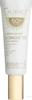 Крем солнцезащитный антивозрастной Guinot Longue Vie Sun Cream SPF 50+ клеточный 50 мл
