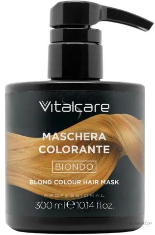 Тонирующая маска для окрашенных волос Vitalcare Professional Colour, протеины риса, тонирующий пигмент, блеск, 300 мл, оттенок Rosso