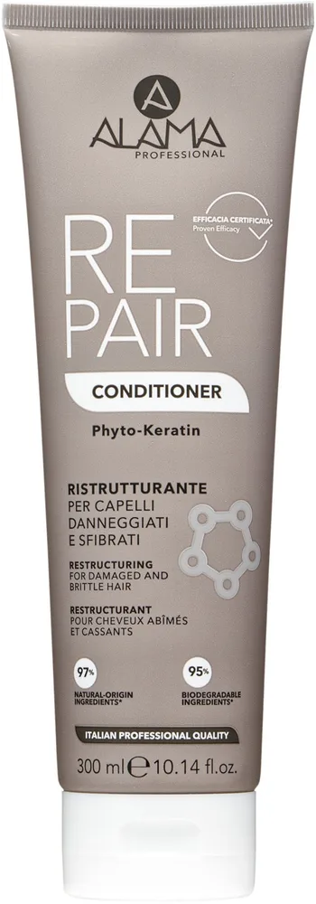 Восстанавливающий кондиционер для повреждённых волос с кератином Alama Repair Conditioner 300 мл