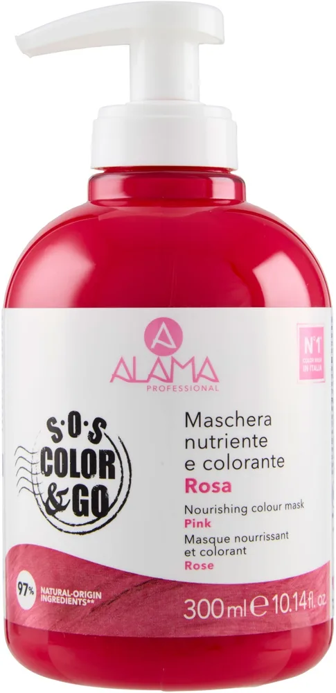 Тонирующая маска для окрашенных волос Alama Professional Color, масло ши, масло таману, тонирующие пигменты, 300 мл, оттенок Candy Pink