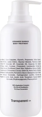 Восстанавливающий лосьон для тела Transparent Lab Ceramide Barrier с церамидами, 400 мл