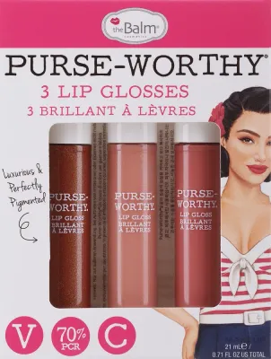 Набор блесков для губ theBalm Purse-Worthy три оттенка 3x7 мл
