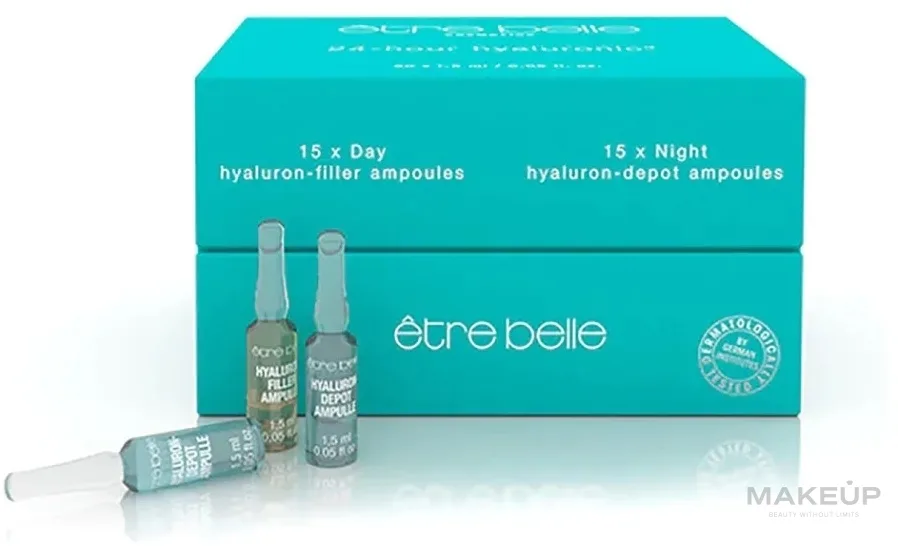 Набор ампул для лица Etre Belle Hyaluronic дневные и ночные с гиалуроновой кислотой 15+15x1.5 мл