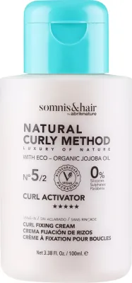 Крем-активатор локонов Somnis & Hair Curl Activator фиксирующий, для вьющихся волос, с маслом жожоба, термозащита, веганский, 100 мл