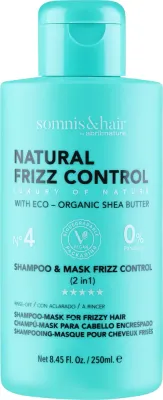 Шампунь-маска Somnis & Hair Frizz Control 2в1, против пушения, для сухих волос, с маслом арганы, ши и пракакси, 250 мл, Испания