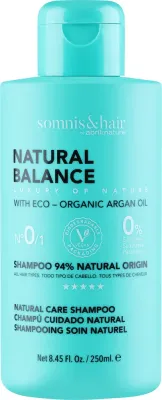 Шампунь Somnis & Hair 94% Natural Origin, с маслом арганы, кокоса и протеинами пшеницы, сои и овса, 250 мл, Испания