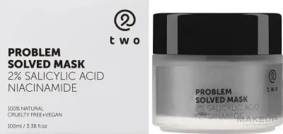 Маска для лица Two Cosmetics Problem Solved с салициловой кислотой и ниацинамидом для жирной кожи 100 мл