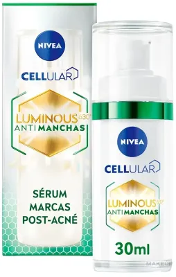 Сыворотка для лица NIVEA Cellular Luminous 630 против постакне-пятен 30 мл