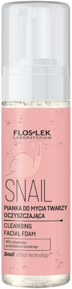 Пенка для умывания Floslek Snail Cleansing Facial Foam очищающая, для снятия макияжа, 160 мл