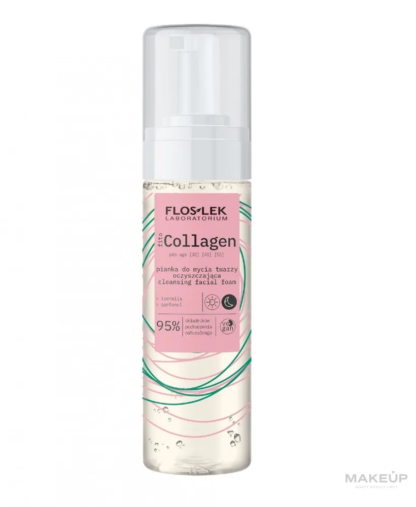 Пенка для умывания Floslek FitoCollagen Cleansing Facial Foam очищающая, для снятия макияжа, 160 мл