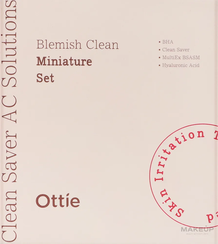 Набор для лица Ottie Blemish Clean пенка тоник и крем с ниацинамидом для проблемной кожи 3x30 мл