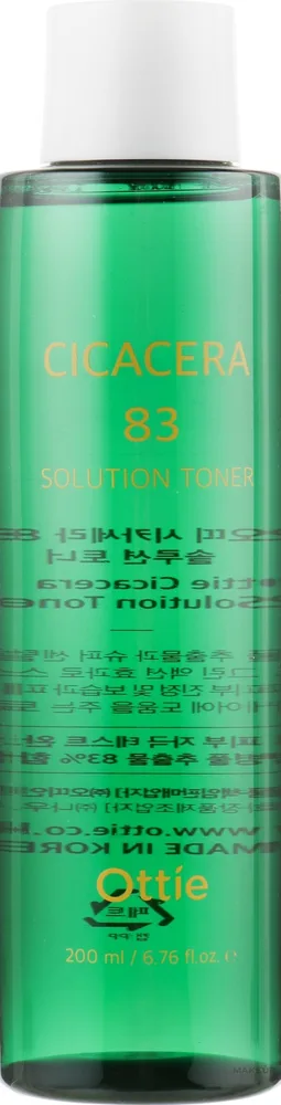 Успокаивающий тоник для сужения пор Ottie Cicacera 83 Solution Toner с центеллой и церамидами, 200 мл