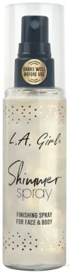 Спрей для лица и тела L.A. Girl Shimmer Spray с сияющими частицами, фиксирующий, 80 мл