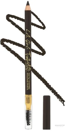 Карандаш для бровей L.A. Girl Featherlite Brow Shaping Powder Pencil пудровый, матовый, 1,1 г, оттенок GBP394 - Dark Brown