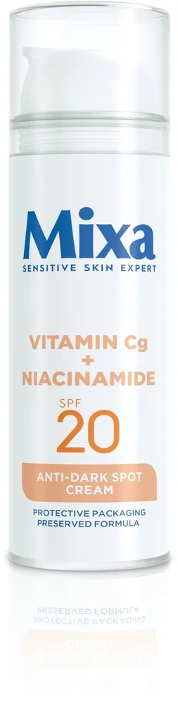 Крем для лица Mixa Sensitive Skin Expert с витамином C и ниацинамидом SPF 20 50 мл