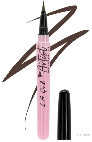 Подводка для глаз L.A. Girl Brush Pen Eyeliner фломастер, быстросохнущая, 1 мл, оттенок GLE739 - Chocolate Brown