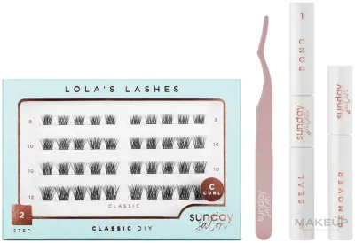 Набор накладных ресниц Lola's Lashes Classic DIY клей-фиксатор ремувер ресницы и аппликатор