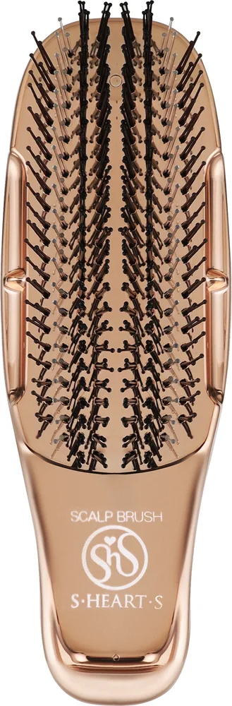 Щётка для волос и массажа кожи головы S-Heart-S Scalp Brush World розовое золото
