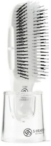 Щётка для волос S-Heart-S Cure Treatment Brush белая с подставкой