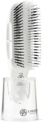 Щётка для волос S-Heart-S Cure Treatment Brush белая с подставкой