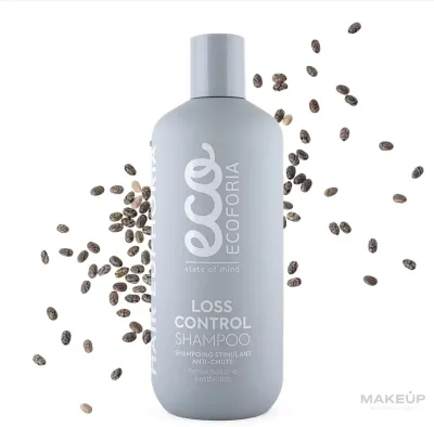 Шампунь Ecoforia Hair Euphoria против выпадения волос, с экстрактом чиа, постбиотиками и пептидами, 400 мл, Эстония