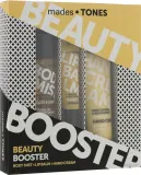 Набор для тела Mades Cosmetics Tones мист бальзам для губ и крем для рук с жожоба и медом 50+15+65 мл уценка — фото 1