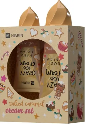 Набор для тела HiSkin Salted Caramel крем для тела и крем для рук с соевым и рапсовым маслом 200+60 мл