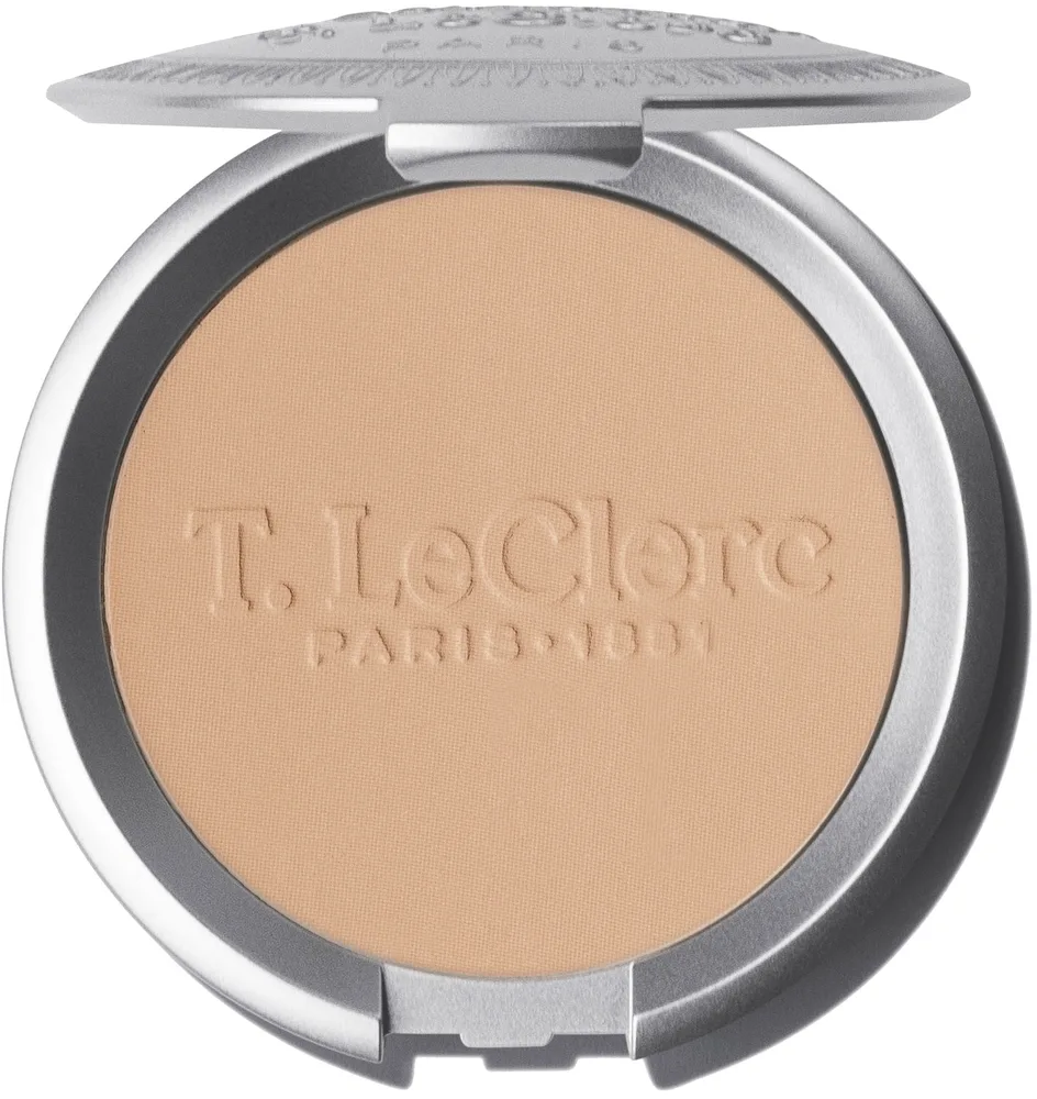 Компактная пудра T. LeClerc La Poudre Compacte Dermophile рисовая, 9 г, оттенок 09 - Beige