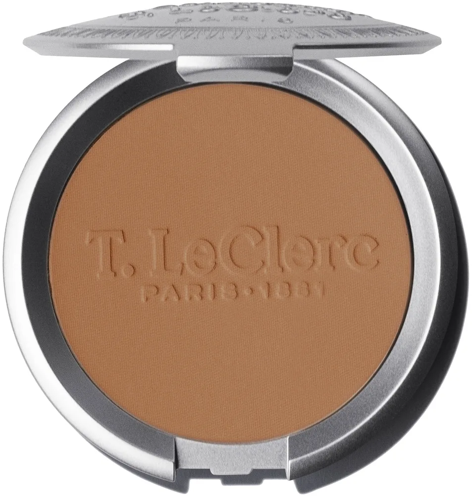 Компактная пудра T. LeClerc La Poudre Compacte Dermophile рисовая, 9 г, оттенок 14 - Caramel