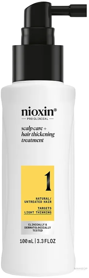 Уход для кожи головы и тонких волос Nioxin Pro Clinical System 1 Scalp + Hair Thickening Treatment, 100 мл
