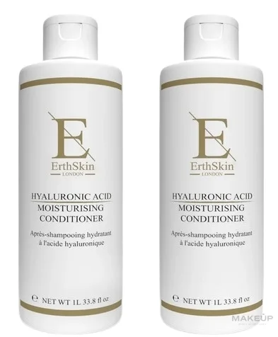 Увлажняющий кондиционер для волос с гиалуроновой кислотой ErthSkin London Hyaluronic Acid Moisturising Conditioner 2 x 1000 мл, оттенок 2 x 1000 мл
