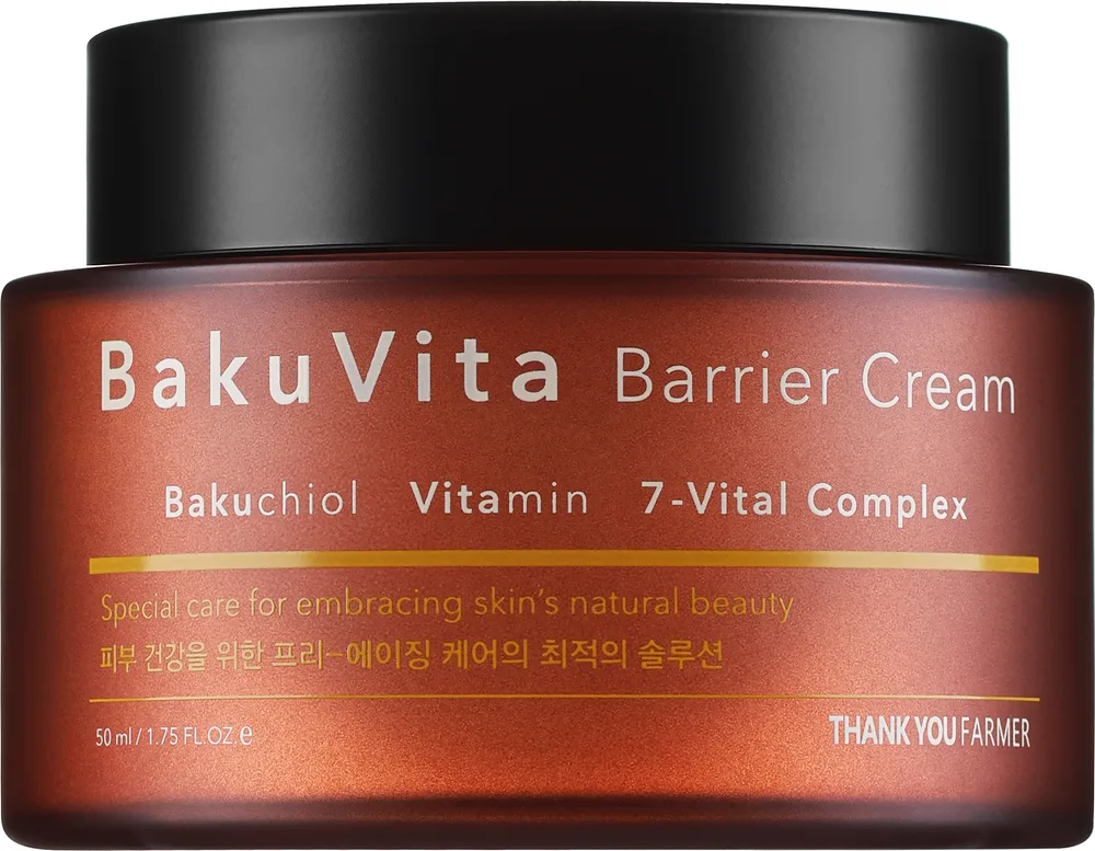 Крем для лица Thank You Farmer BakuVita Barrier с бакучиолом увлажняющий веганский 50 мл
